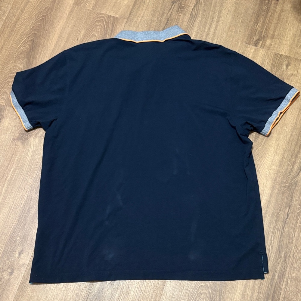 Psycho Bunny Navy Blue Polo with Orange Accents Size 2XL - Picture 10 of 10